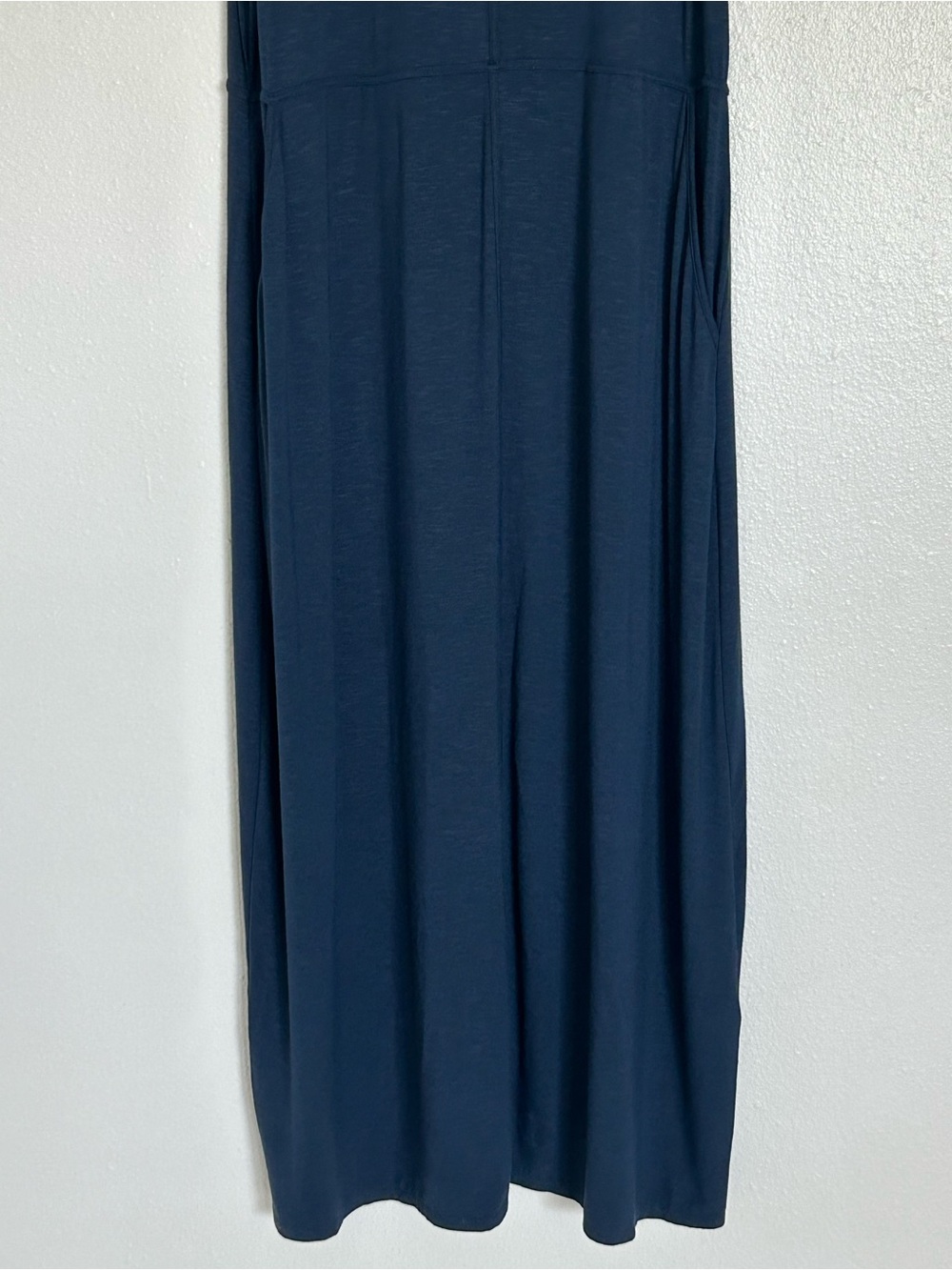 NWT J.Jill Navy Blue Sleeveless Keyhole Maxi Dress with Pockets Size Large Petit - Picture 4 of 9